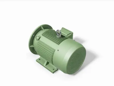 160M B35 Left IEC electric motor - 3D CAD model 3D model