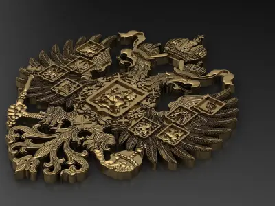 Gerb 6 coat of arms of the Russian Empire 3D print model