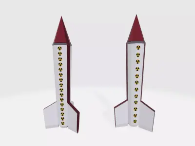 Low poly Nuke Missile for world  Free low-poly 3D model