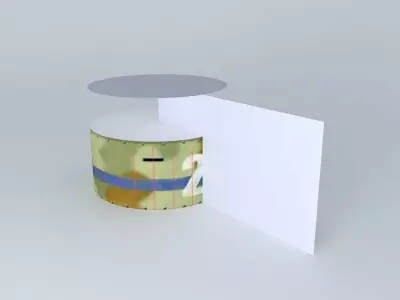Painted Cylinder Free 3D model