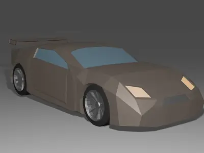 LowPoly Sportcar car Free low-poly 3D model