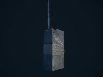 Detonator radio Low-poly 3D model