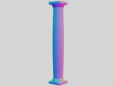 Old Doric Column 3D model