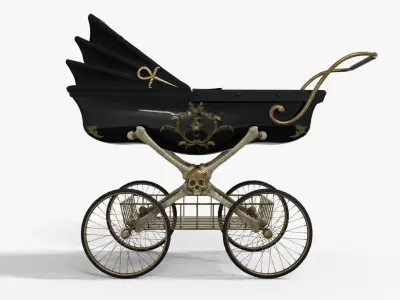 Pram - Vampire 21st century Low-poly 3D model