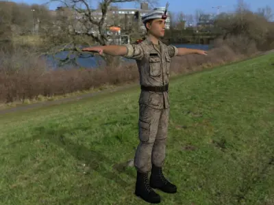 Soldier Low-poly 3D model