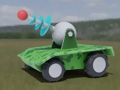 Laser Tank toy 3D model 3D model