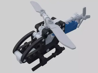 Lego helicopter 3D model