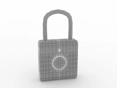 Fingerprint Padlock 3D model
