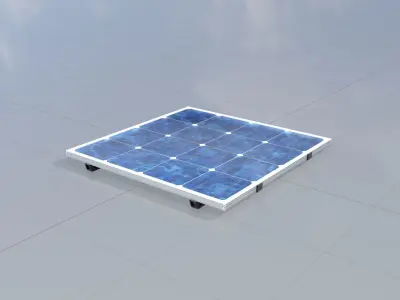 Solar module version 3 2x2m without stand 3D Model Pack