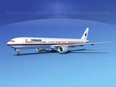 Boeing 777-300 MP Malaysia Airlines 3D model