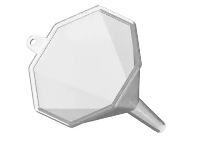 Transparent Octagonal Funnel 3D model