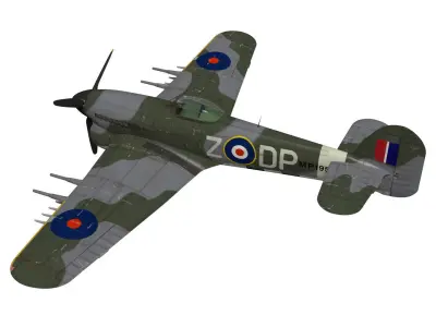 hawker typhoon  MK1b 3D model