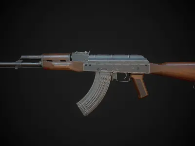 AK - 47  Low-poly 3D model