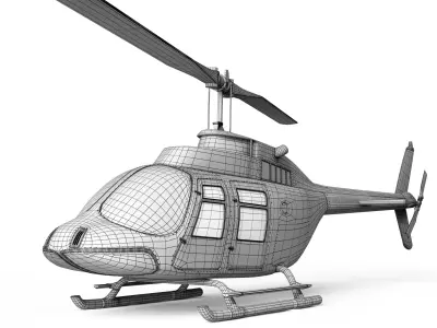 helicopter bell206 3D model