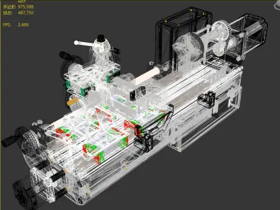 CNC machining machine tools 3D model