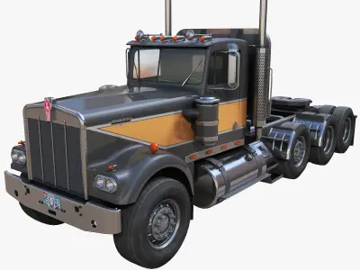 Kenworth W900a trucks collection 3D Model Pack