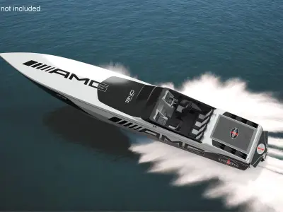 Cigarette Boat 515 Black 3D model