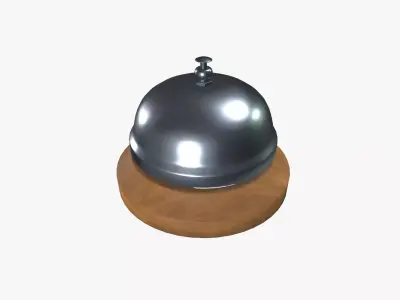Table calling bell Low-poly 3D model