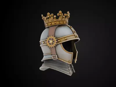 Stylized Steampunk Helmet - Clockforge Knight Free 3D print model
