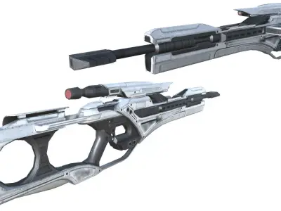 12-sniper winch20-gun model 3d game ready model Low-poly 3D model