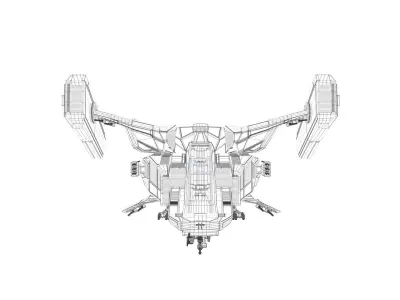 Sci Fi Spaceship - Battle Ship - 3D model