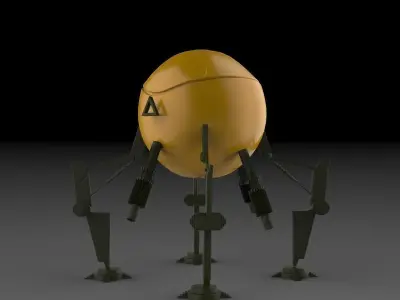 War robot  Low-poly 3D model purchase