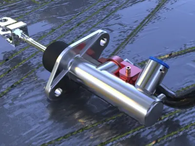 Car Cylinder Clutch Free 3D model