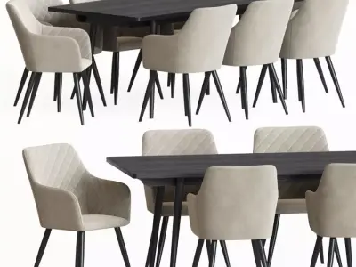 Dining Set 88 3D model