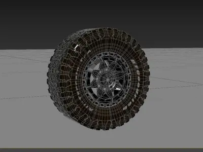 BF Goodrich offroad tyre Low-poly 3D model