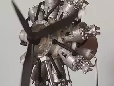 RADIALE ENGINE - MOTEUR ETOILE 3D print model