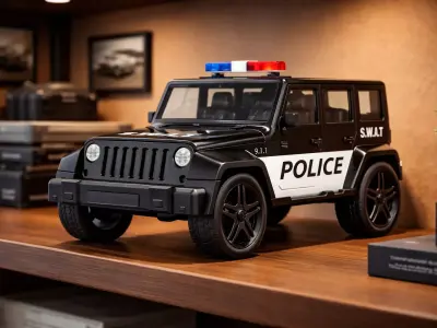 Realistic Emergency Patrol SUV Model 3D model