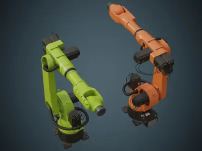 Industrial Robot 4B Low-poly 3D model