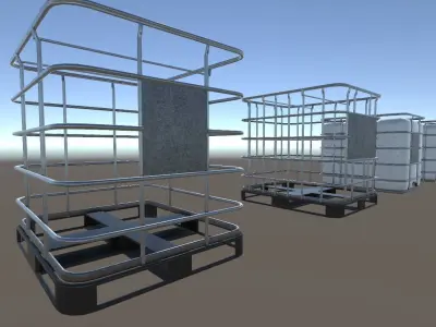 PBR IBC Containers Low-poly 3D model