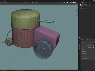 Aubriot Gabet TANK BASE MESH  Free low-poly 3D model