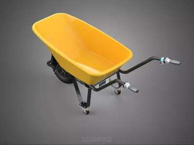 ELECTRIC WHEEL HUB MOTOR ENGINE CASTER SWIVEL WHEELBARROW BARROW 3D model