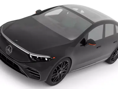 Mercedes Benz EQS 2025 with Interior 3D model