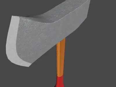 Simple 3D Wooden Axe  Free low-poly 3D model