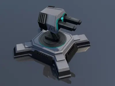 Machine gun 3D model by dibacgi