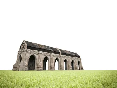 GOTHIC CASTLE BUILDING 11 Low-poly 3D model
