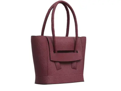 Burgundy Tote Bag 3D model