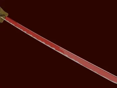 Katana Low-poly 3D model 21