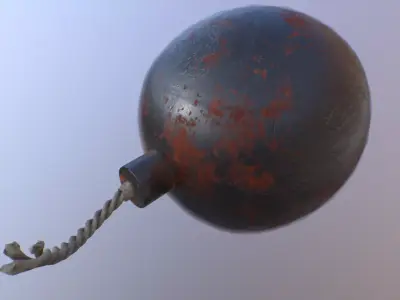 Bomb ball Low-poly 3D model buy