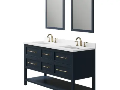 OVE Cameron 60 Midnight Blue Vanity 3D model