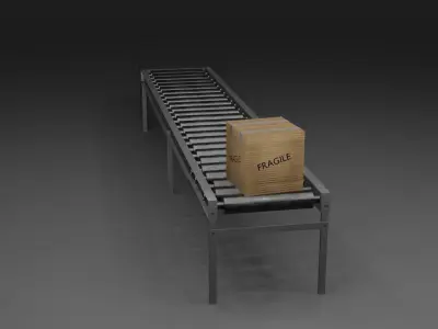 Industrial Conveyor Roller 3D model