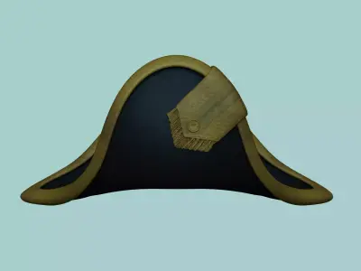 Barbossa Corsair Hat - Pirate Costume Low-poly 3D model