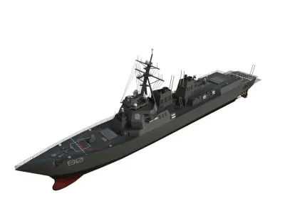 arleigh burke destroyer Low-poly 3D model