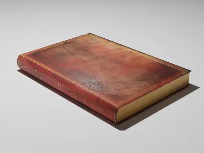 Set of five old books Free low-poly 3D model