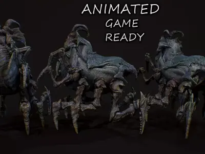 Arachnoid Creature Low-poly 3D model