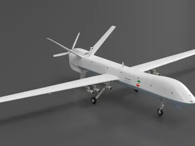 Iranian Dron Qods Mohajer 10 Blue 3D model
