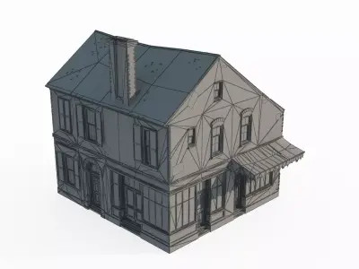 Around the 18th century brick houses were constructed 3D model